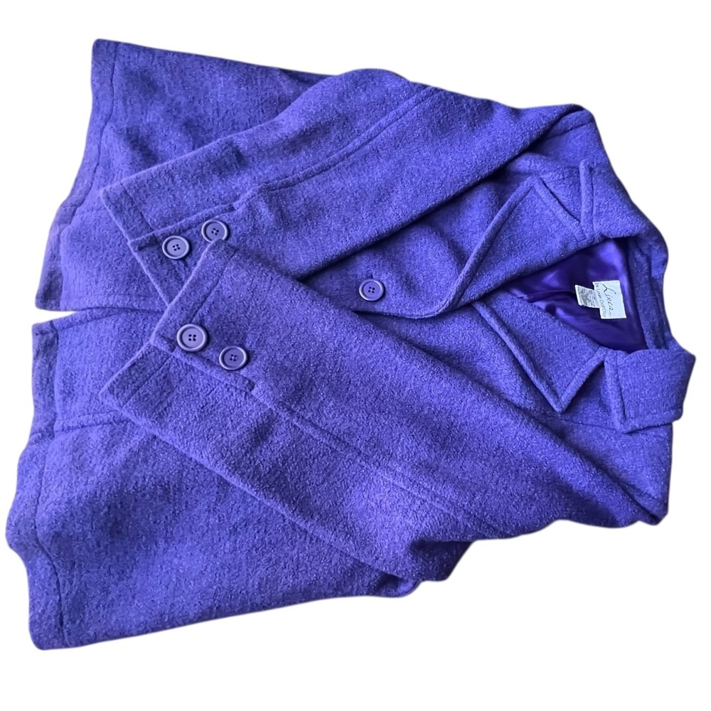 Linea by Louis Dell’Olio Purple Wool Blend Blazer‎ Career Office Plus Size 1X - Picture 12 of 12